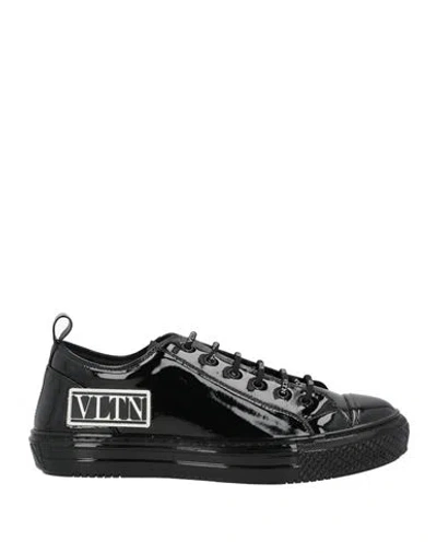 Valentino Garavani Woman Sneakers Black Size 11 Leather