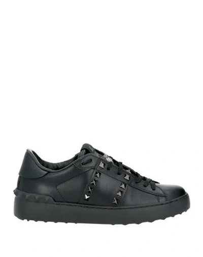 Valentino Garavani Woman Sneakers Black Size 6 Leather