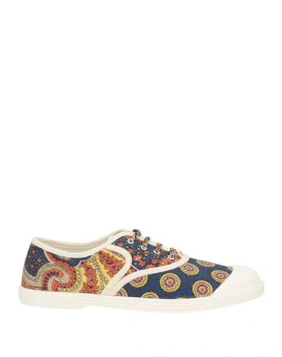 Valentino Garavani Woman Sneakers Blue Size 11 Textile Fibers In Multi