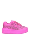 Valentino One Stud Xl Toile Iconographe Platform Sneakers In Pink
