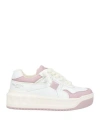 Shop Valentino Garavani Woman Sneakers Pink Size 8 Leather
