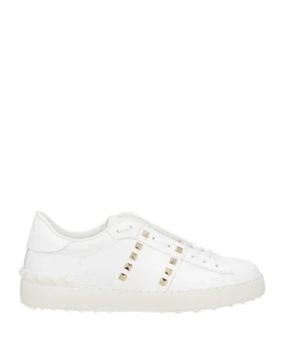 Valentino Garavani White Rockstud-embellished Low-top Sneakers