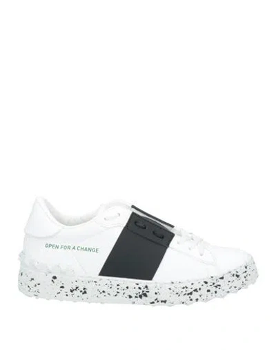 Valentino Garavani Woman Sneakers White Size 4.5 Textile Fibers