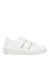 Valentino White Rockstud Untitled Sneakers In White