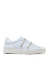 Valentino White Rockstud Untitled Sneakers In White