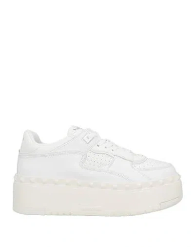 VALENTINO GARAVANI VALENTINO GARAVANI WOMAN SNEAKERS WHITE SIZE 9 LEATHER