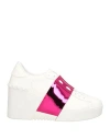Valentino Garavani Rockstud Platform Sneakers In White
