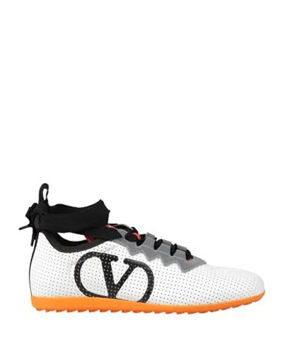 Valentino Garavani Woman Sneakers White Size 8 Leather In Black