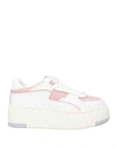VALENTINO GARAVANI VALENTINO GARAVANI WOMAN SNEAKERS WHITE SIZE 8 LEATHER