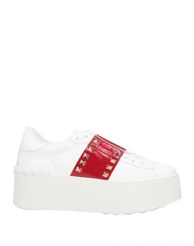 Valentino Garavani Woman Sneakers White Size 9 Leather