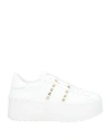 Valentino Garavani Woman Sneakers White Size 9.5 Leather In White
