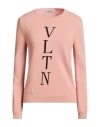 Valentino Garavani Woman Sweater Antique Rose Size 8 Virgin Wool In Pink
