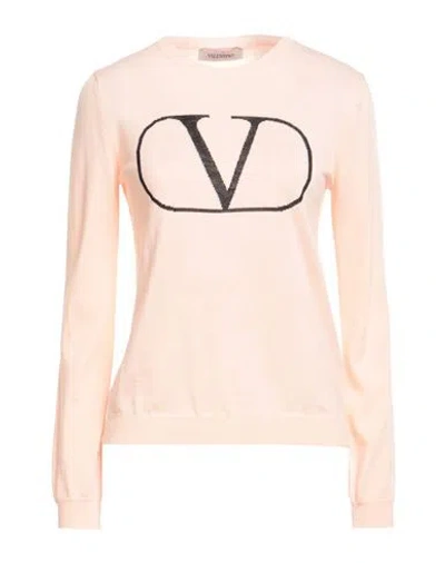 Valentino Garavani Woman Sweater Apricot Size 6 Virgin Wool