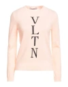 Valentino Garavani Woman Sweater Apricot Size 8 Virgin Wool