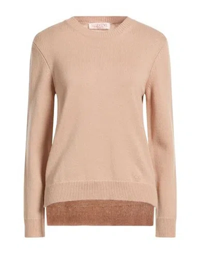 Valentino Garavani Woman Sweater Beige Size M Cashmere, Viscose In Neutral