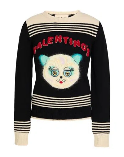 Valentino Garavani Woman Sweater Beige Size Xs Virgin Wool In Black