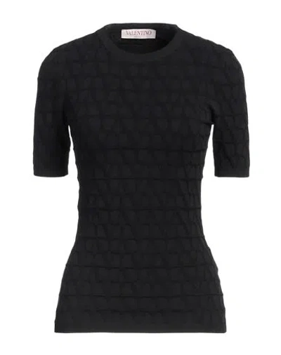 Valentino Garavani Woman Sweater Black Size M Viscose, Polyamide, Polyester, Elastane