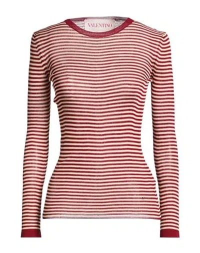 Valentino Garavani Woman Sweater Burgundy Size M Silk In Multi
