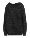 Valentino Garavani Woman Sweater Charcoal Size M Mohair Wool, Polyamide, Wool In Grey
