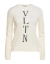 Valentino Garavani Woman Sweater Cream Size 8 Virgin Wool