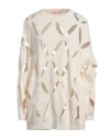 Valentino Garavani Woman Sweater Cream Size L Virgin Wool In White