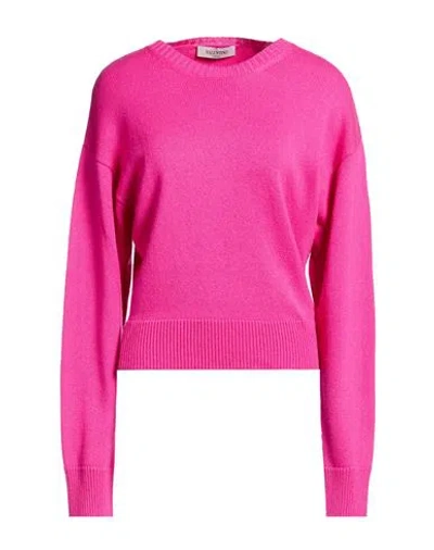 Valentino Garavani Woman Sweater Fuchsia Size L Cashmere In Pink