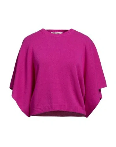 Valentino Garavani Woman Sweater Fuchsia Size S Virgin Wool, Cashmere In Pink