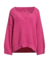 Valentino Garavani Woman Sweater Fuchsia Size S Virgin Wool In Pink