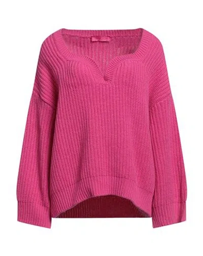 Valentino Garavani Woman Sweater Fuchsia Size S Virgin Wool In Pink