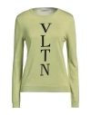 Valentino Garavani Woman Sweater Green Size 8 Cotton In Green