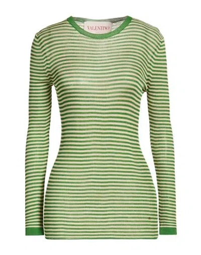Valentino Garavani Woman Sweater Green Size M Silk