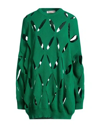 Valentino Garavani Woman Sweater Green Size M Virgin Wool