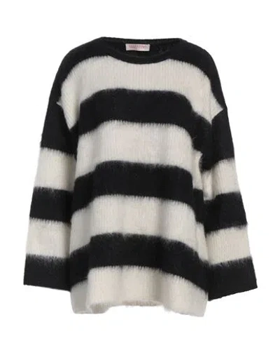 Valentino Garavani Woman Sweater Ivory Size Xs Mohair Wool, Polyamide, Wool In Multi