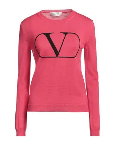 VALENTINO VALENTINO GARAVANI WOMAN SWEATER MAGENTA SIZE 8 VIRGIN WOOL