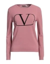 Valentino Garavani Woman Sweater Mauve Size 6 Viscose, Polyester In Purple