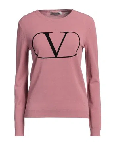 Valentino Garavani Woman Sweater Mauve Size 6 Viscose, Polyester In Purple