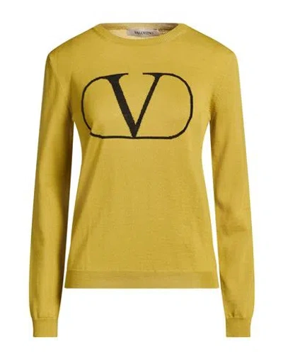 Valentino Garavani Woman Sweater Mustard Size 8 Virgin Wool In Yellow