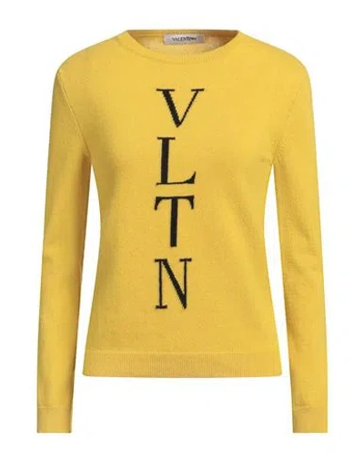 Valentino Garavani Woman Sweater Ocher Size 8 Virgin Wool In Yellow