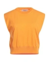 Valentino Garavani Woman Sweater Orange Size L Virgin Wool, Viscose In Orange