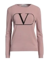 Valentino Garavani Woman Sweater Antique Rose Size 4 Viscose, Polyester In Pink