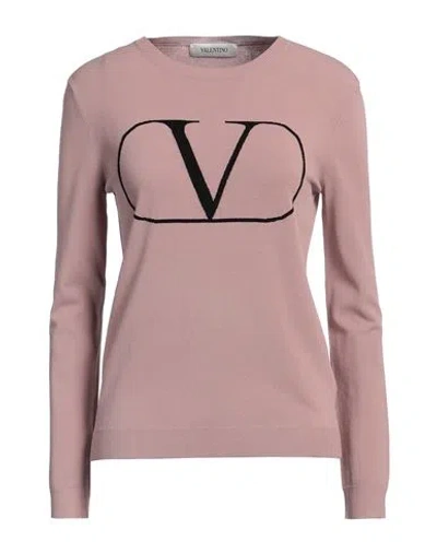 Valentino Garavani Woman Sweater Antique Rose Size 4 Viscose, Polyester In Pink