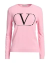 Valentino Garavani Woman Sweater Pink Size 8 Viscose, Polyester