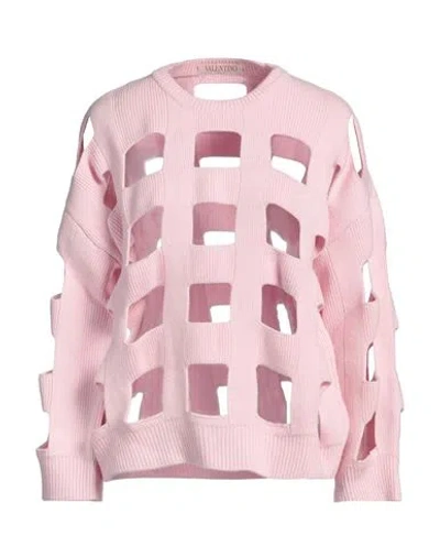 Valentino Garavani Woman Sweater Pink Size L Virgin Wool