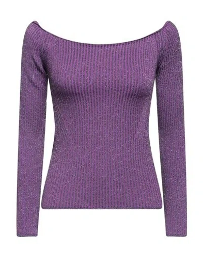 Valentino Garavani Woman Sweater Purple Size S Viscose, Polyester, Metallic Fiber, Polyamide