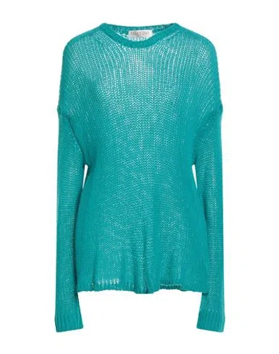 Valentino Garavani Woman Sweater Turquoise Size S Cashmere In Blue