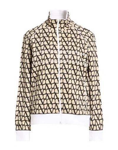 Valentino Garavani Woman Sweatshirt Beige Size S Polyamide, Cotton In Neutral