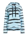 Valentino Garavani Woman Sweatshirt Sky Blue Size L Cotton In Multi