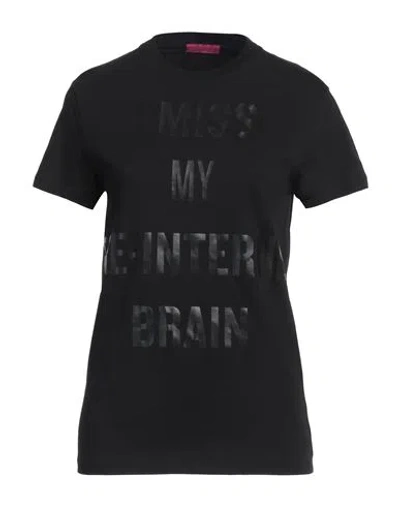 Valentino Garavani Woman T-shirt Black Size M Cotton