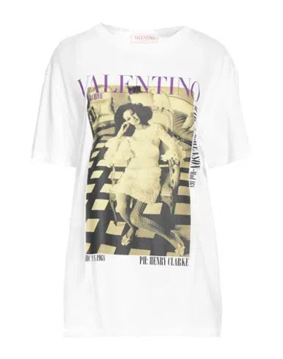 Valentino Garavani Woman T-shirt White Size L Cotton