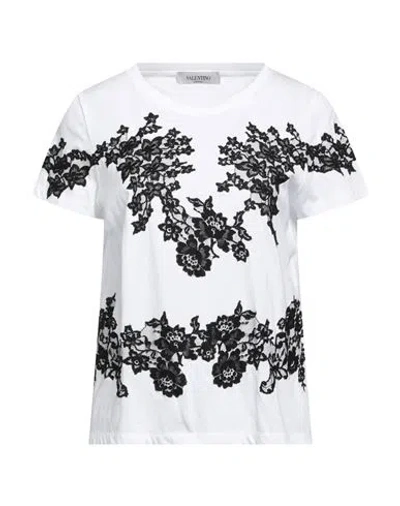 Valentino Garavani Woman T-shirt White Size L Cotton, Polyamide